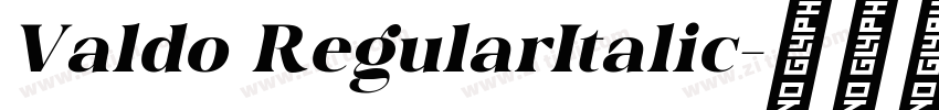 Valdo RegularItalic字体转换